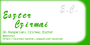 eszter czirmai business card